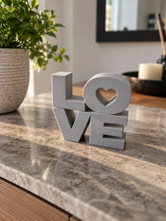 Scultura "LOVE" con Cuore