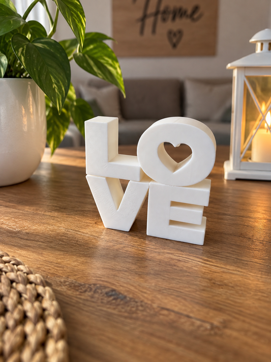 Scultura "LOVE" con Cuore